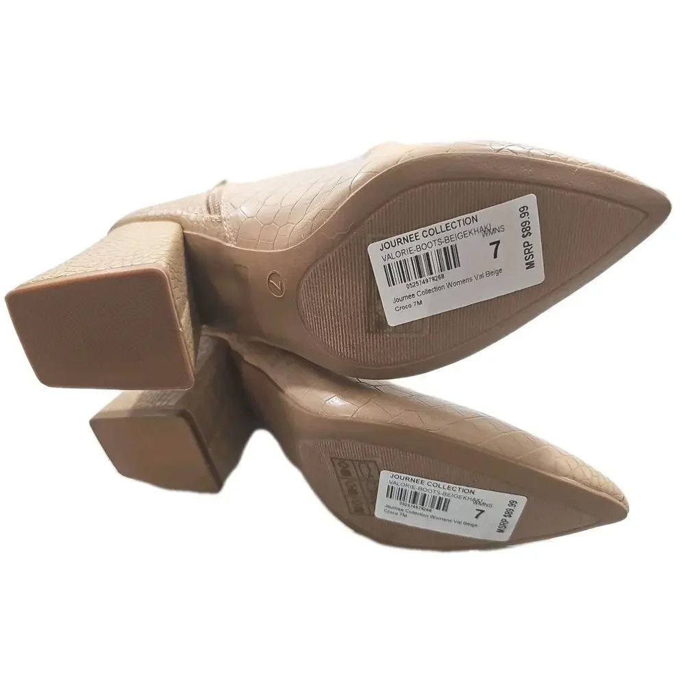 Journee Collection ~Woman Size 7M~ Beige/Khaki Valorie Knee High Boots NWOB. - Picture 2 of 10